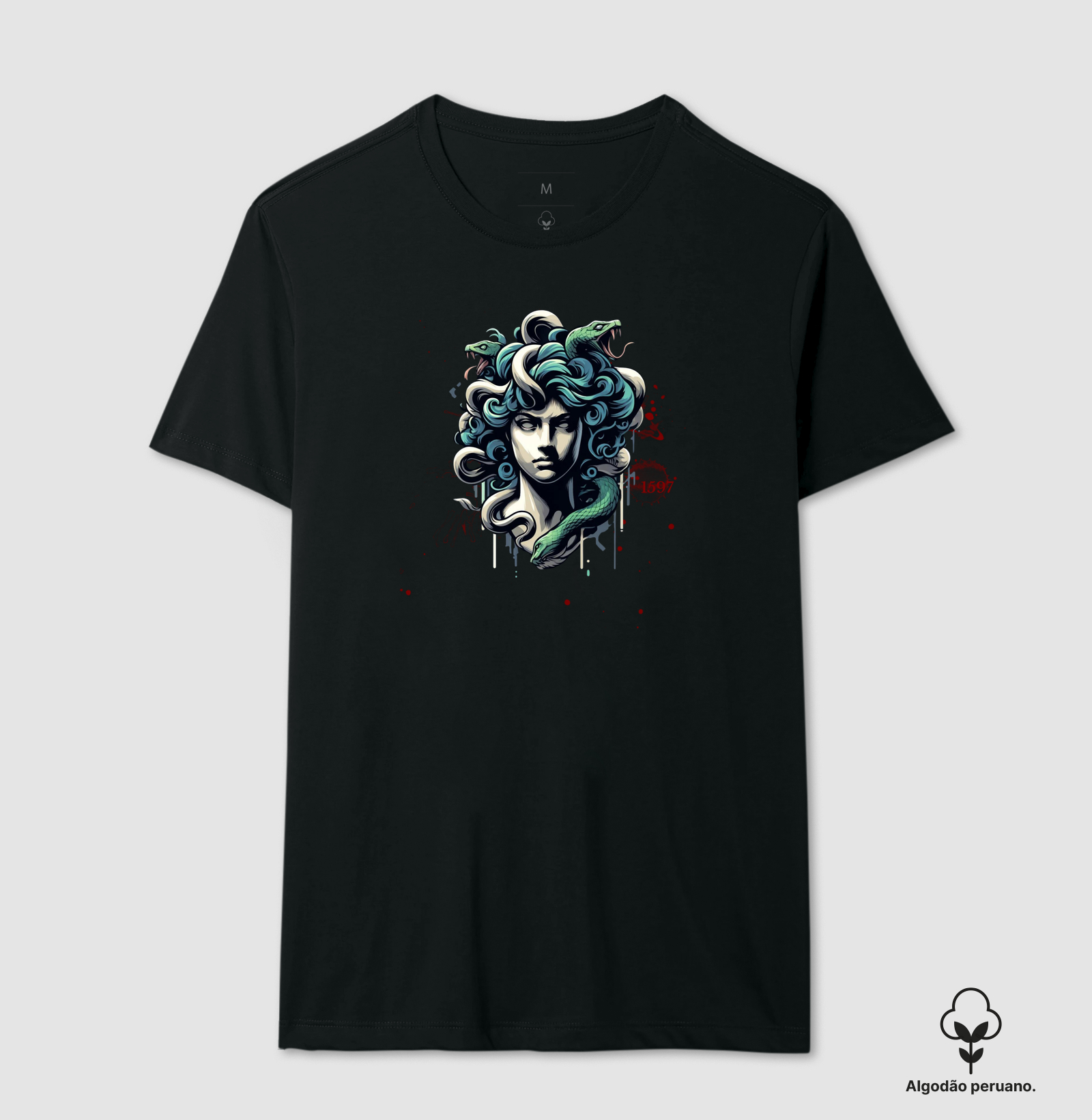 Camiseta Algodão Peruano Olhar de Medusa - Imagem 4