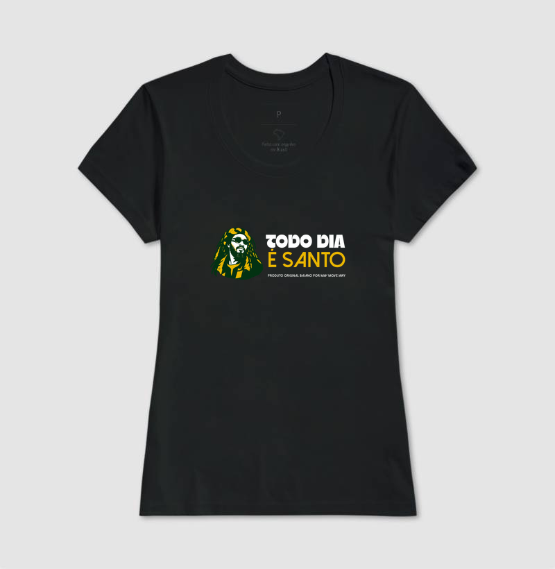 Camiseta Todo dia é santo! Coleção Reggae.  Masculino e feminino. Algodão Premium. - Imagem 6