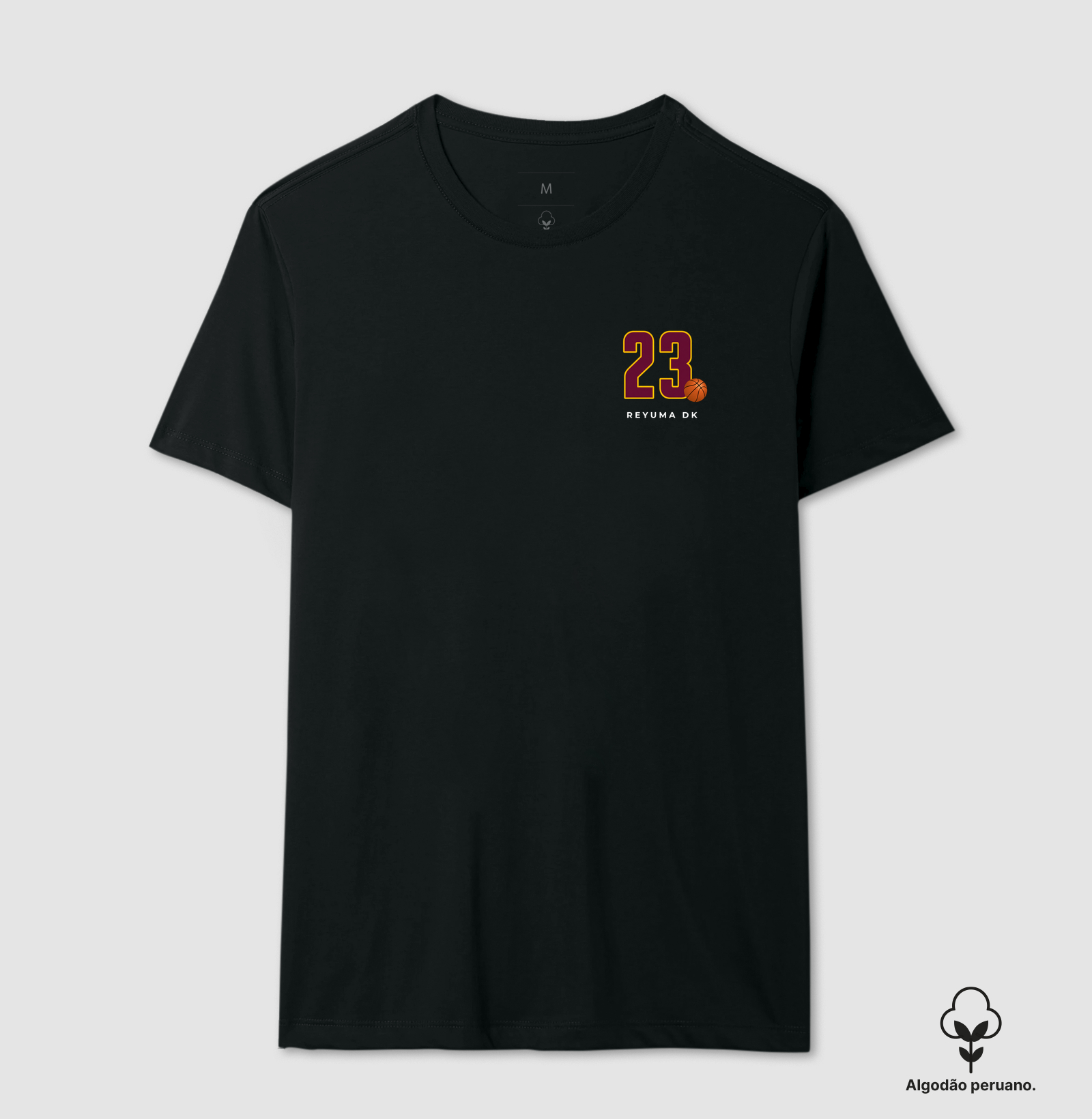 Camiseta Masculina de Algodão Peruano Basquete "23 papai LB" - Imagem 4