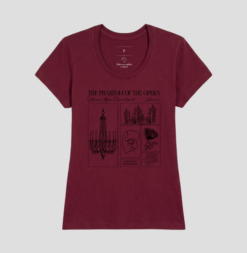 Camiseta O Fantasma da Ópera – Literatura Gótica - Imagem 15