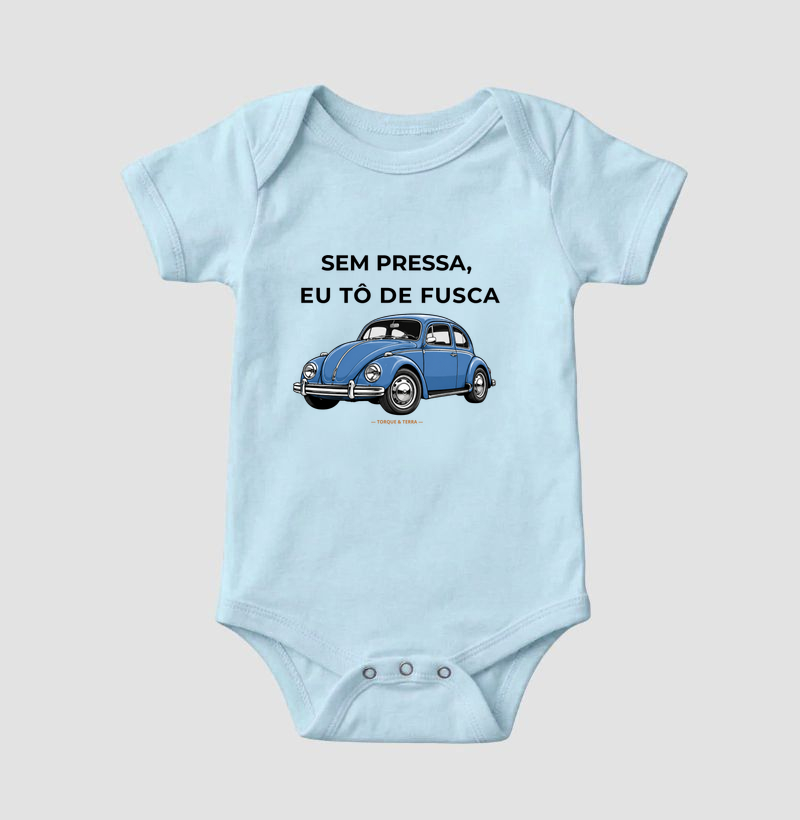 Sem pressa, eu tô de fusca - Azul médio acinzentado - Imagem 4