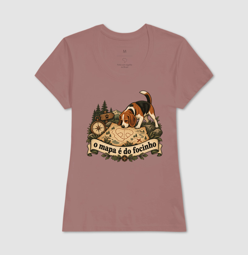 Camiseta Cachorro Aventura "o mapa é do focinho" | Pelo & Pano - Imagem 17
