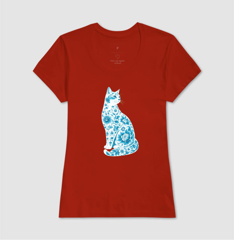 Gato Floral Azul - Imagem 11