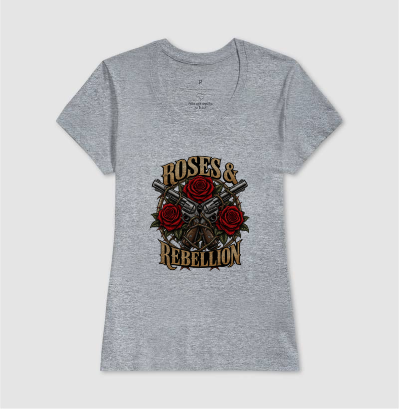 Camiseta Rock Vintage Roses & Rebellion - Imagem 9