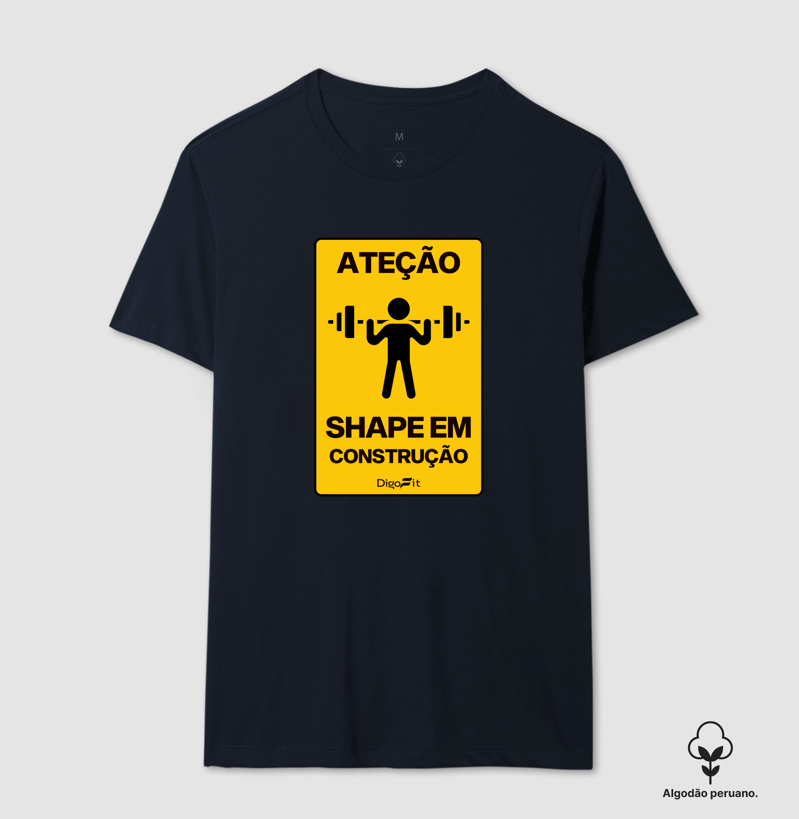 CAMISETA ALGODÃO PERUANO ACADEMIA SHAPE EM CONSTRUÇÃO - Imagem 7