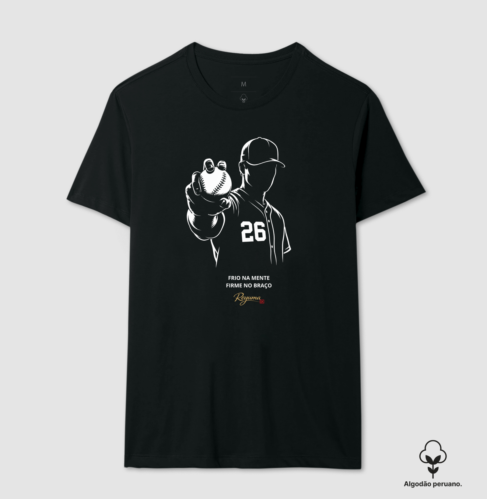Camiseta Masculina e Feminina de Algodão Peruano Baseball "Frio na Mente" - Pai e Filho - Imagem 5