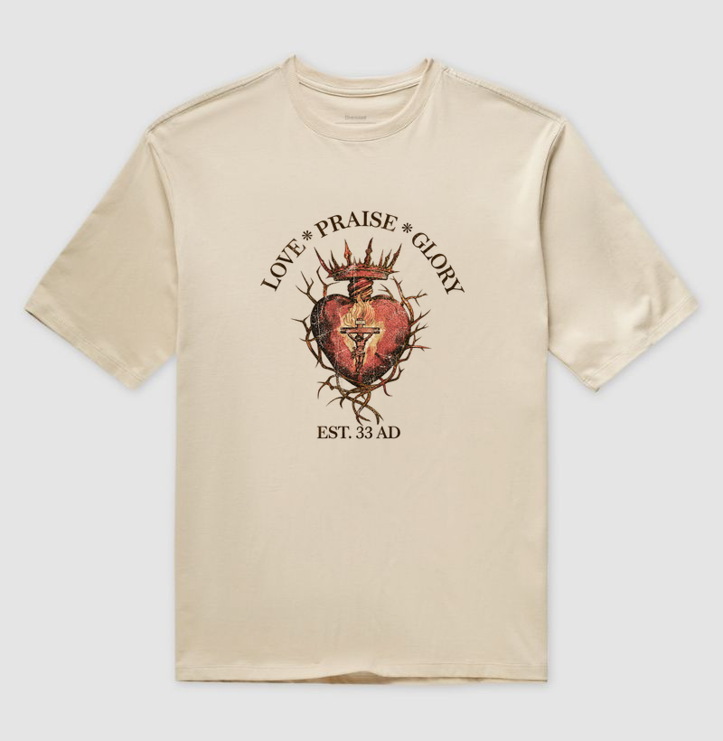 Tshirt Oversized Love, Praise, Glory - Imagem 3