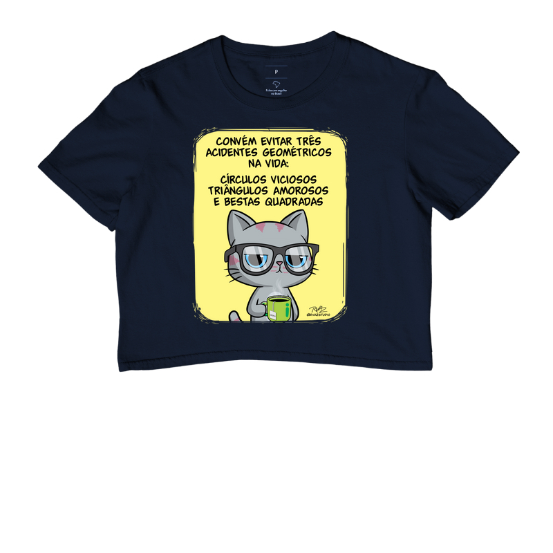 Camiseta Gato Sincero Geometria - Imagem 4