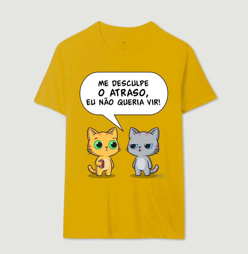 Camiseta Gato Sincero Atraso - Imagem 14