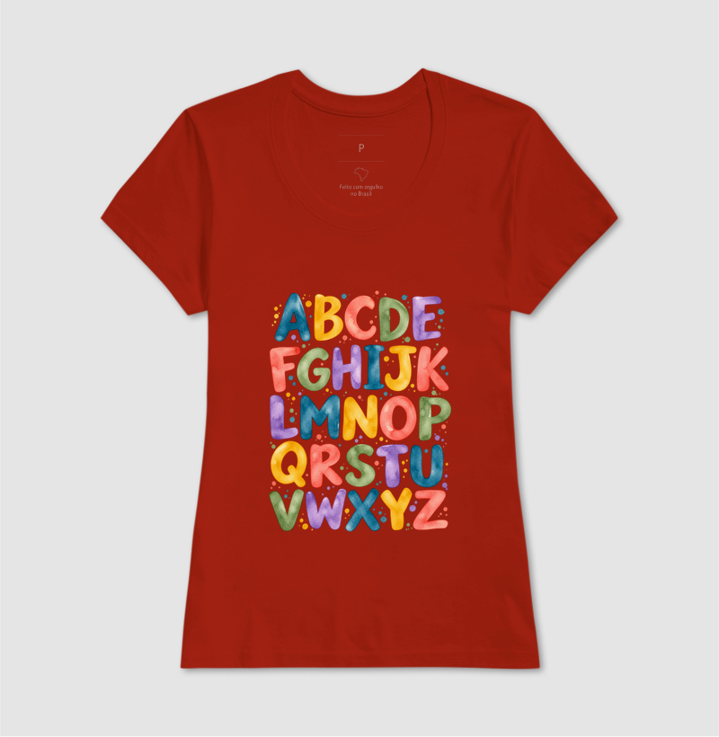 Camiseta Alfabeto em Cores - Imagem 14