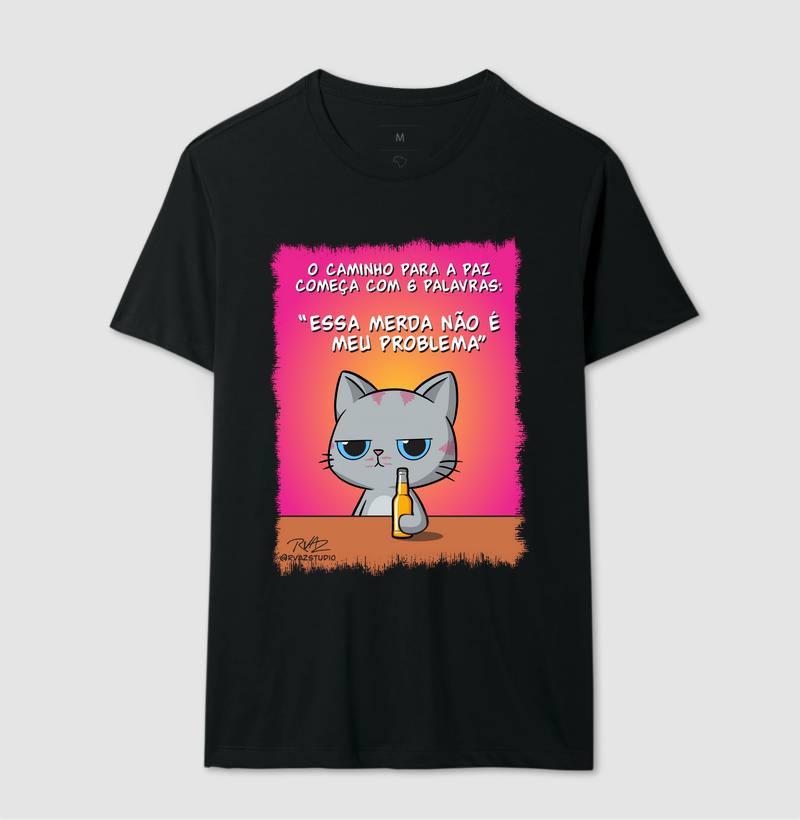 Camiseta Gato Sincero Problema - Imagem 2