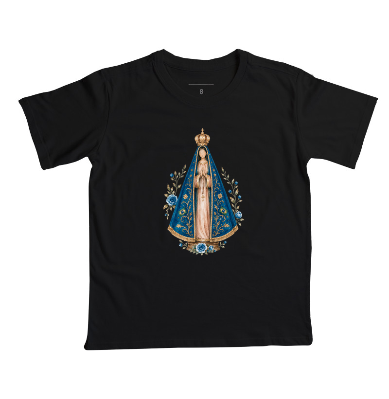 Tshirt Infantil N. Sra Aparecida Aquarela - Imagem 3