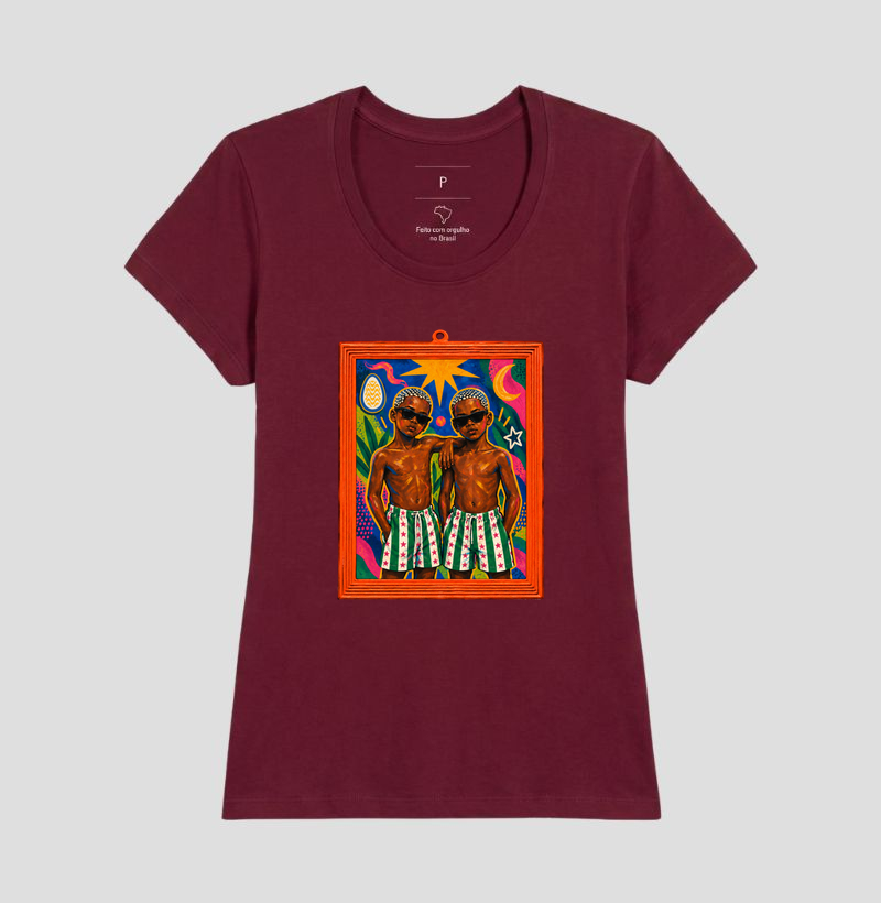 Camiseta São Cosme e Damião Moldura Espelho - Imagem 17