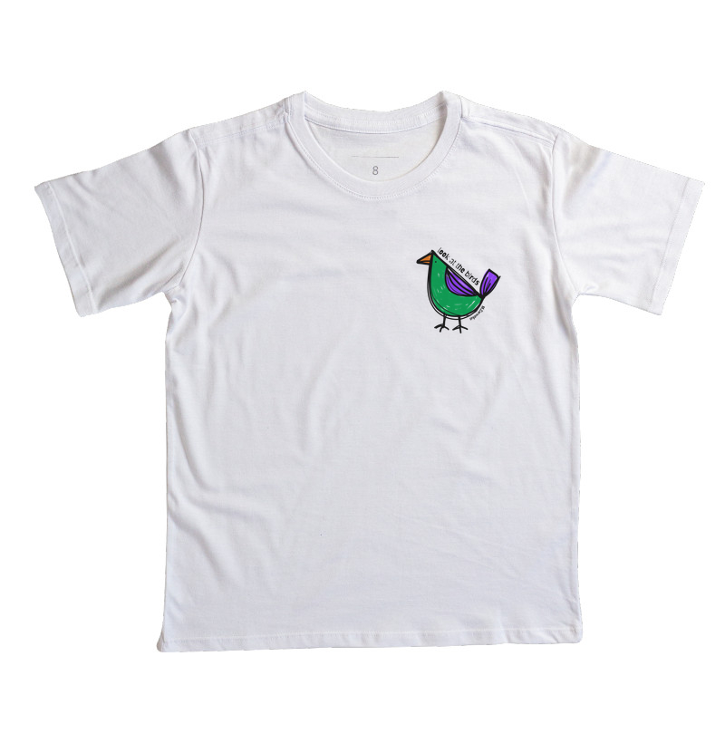 Camiseta Infantil - "look at the birds" - Imagem 5