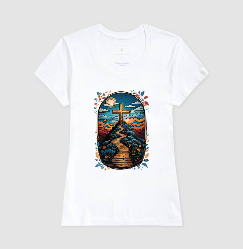 Camiseta Feminina Caminho da Cruz - Imagem 3