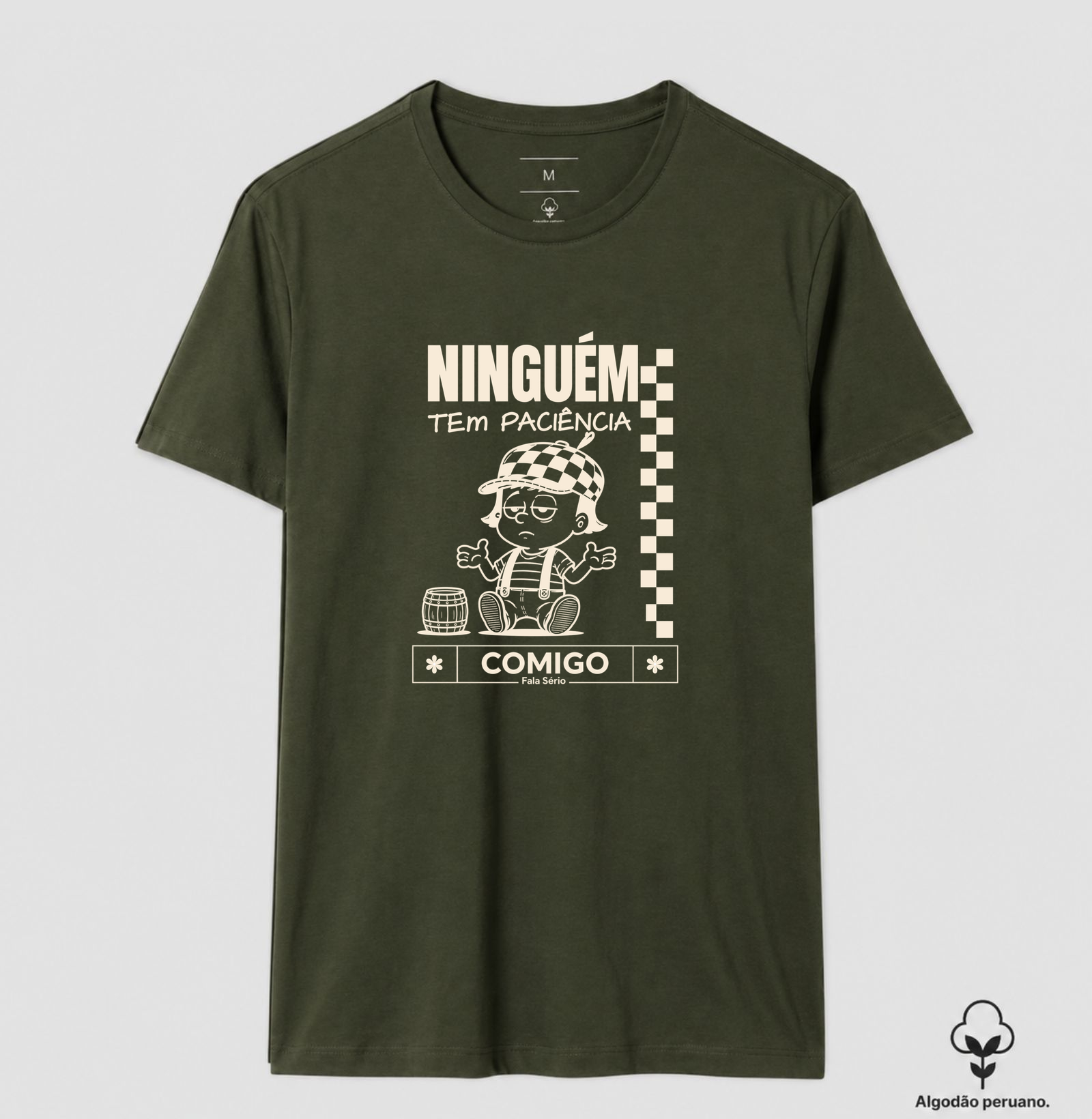Camiseta Algodão Peruano Ninguém tem paciência comigo - Imagem 6