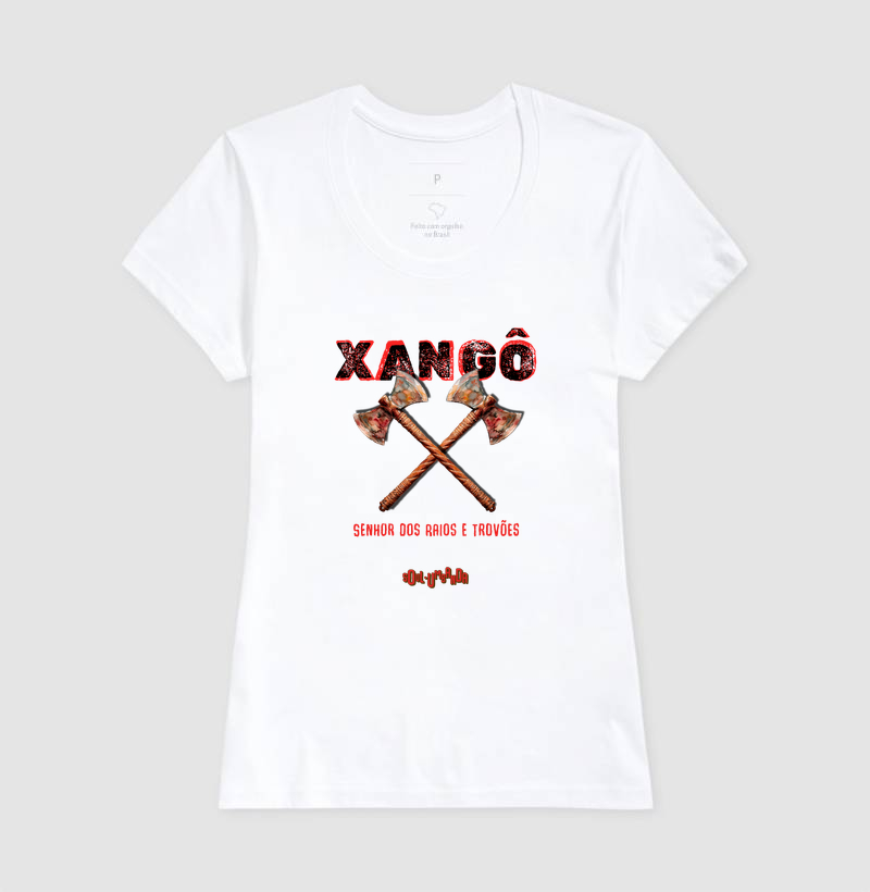 camiseta XANGÔ senhor dos raios e trovões feminina - Imagem 2