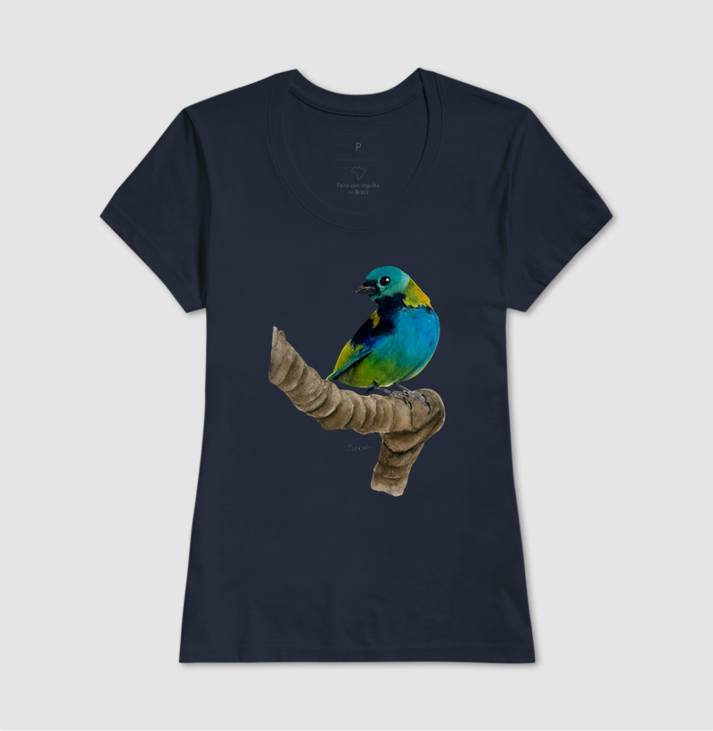 Camiseta Saíra-Sete-Cores – Aves do Brasil - Imagem 9