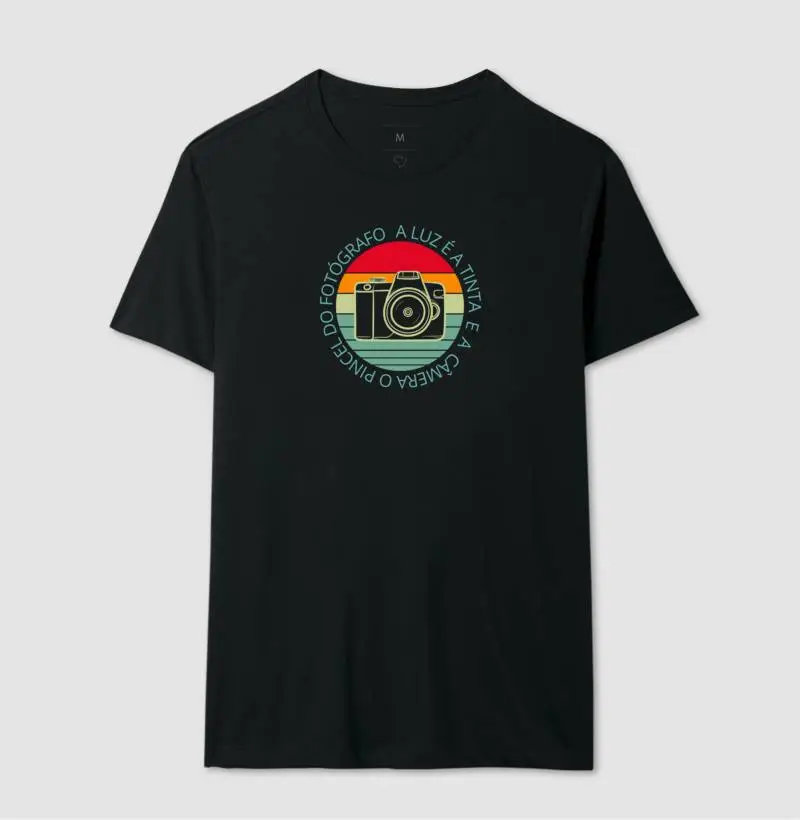 Camiseta masculina a luz é a tinta - Imagem 2