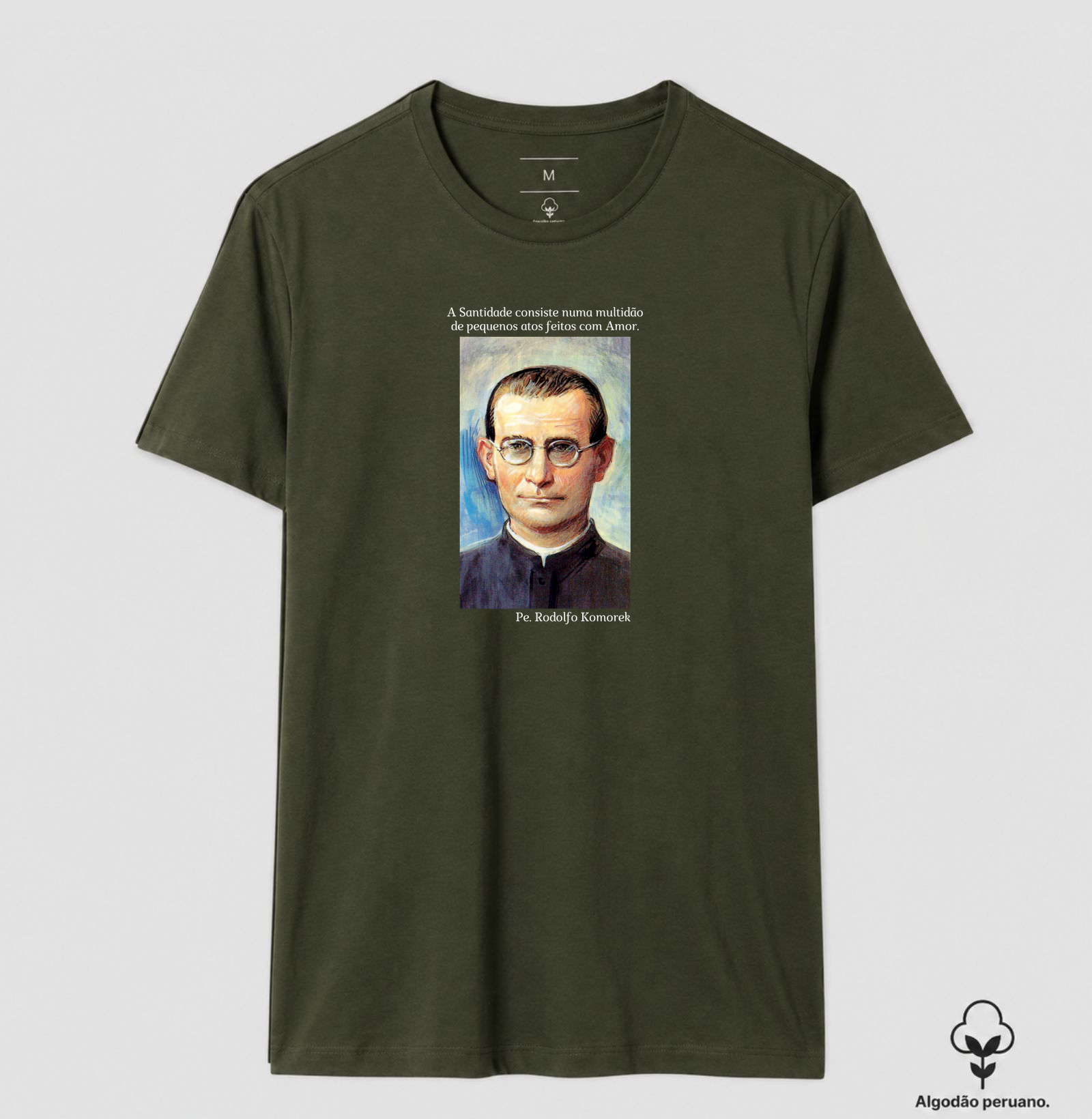 Camiseta Algodão Peruano Pe. Rodolfo Komorek - Imagem 2