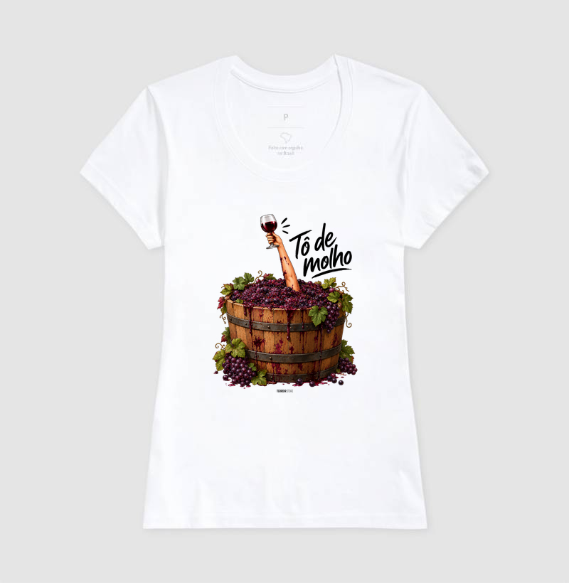 Camiseta Vinho - “Tô de Molho” – Humor & Wine Mood - Imagem 5