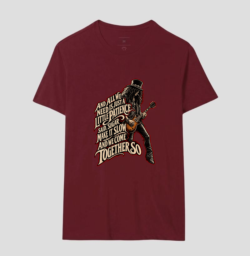 Camiseta Patience – Rock, Guitarra e Atitude | Estampa Vintage Rock - Imagem 18