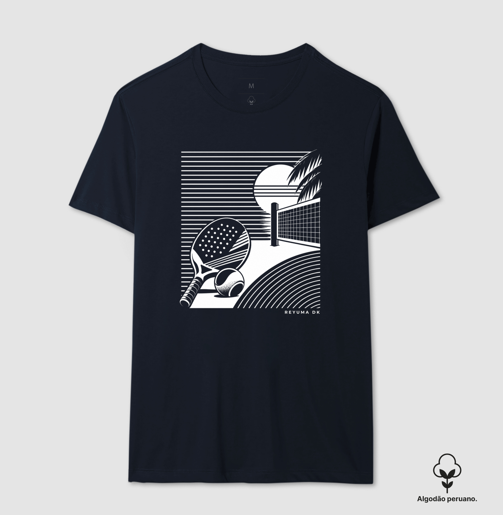 Camiseta Masculina, Feminina, Babylook e Unissex de Algodão Peruano Beach Tennis "Sunset"  - Imagem 6