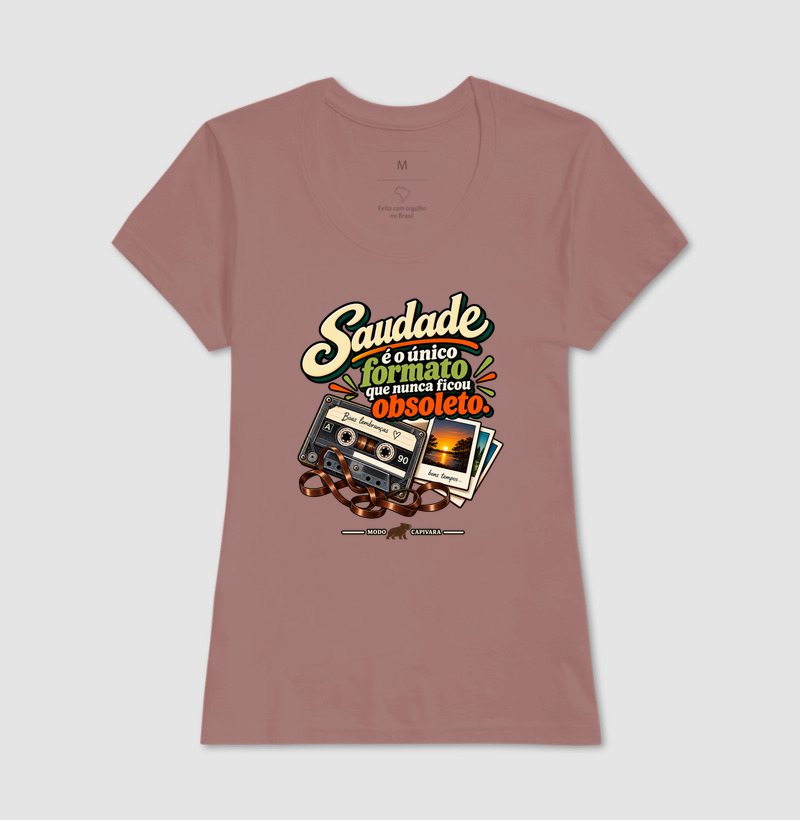 SAUDADE É O ÚNICO FORMATO QUE NÃO FICOU OBSOLETO - Modo Capivara - Camiseta - Imagem 17