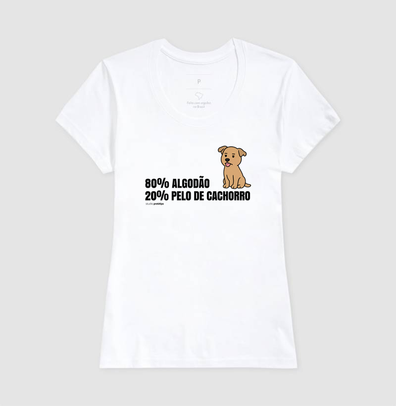 Camiseta 80% Algodão 20% Pelo de Cachorro - Imagem 5