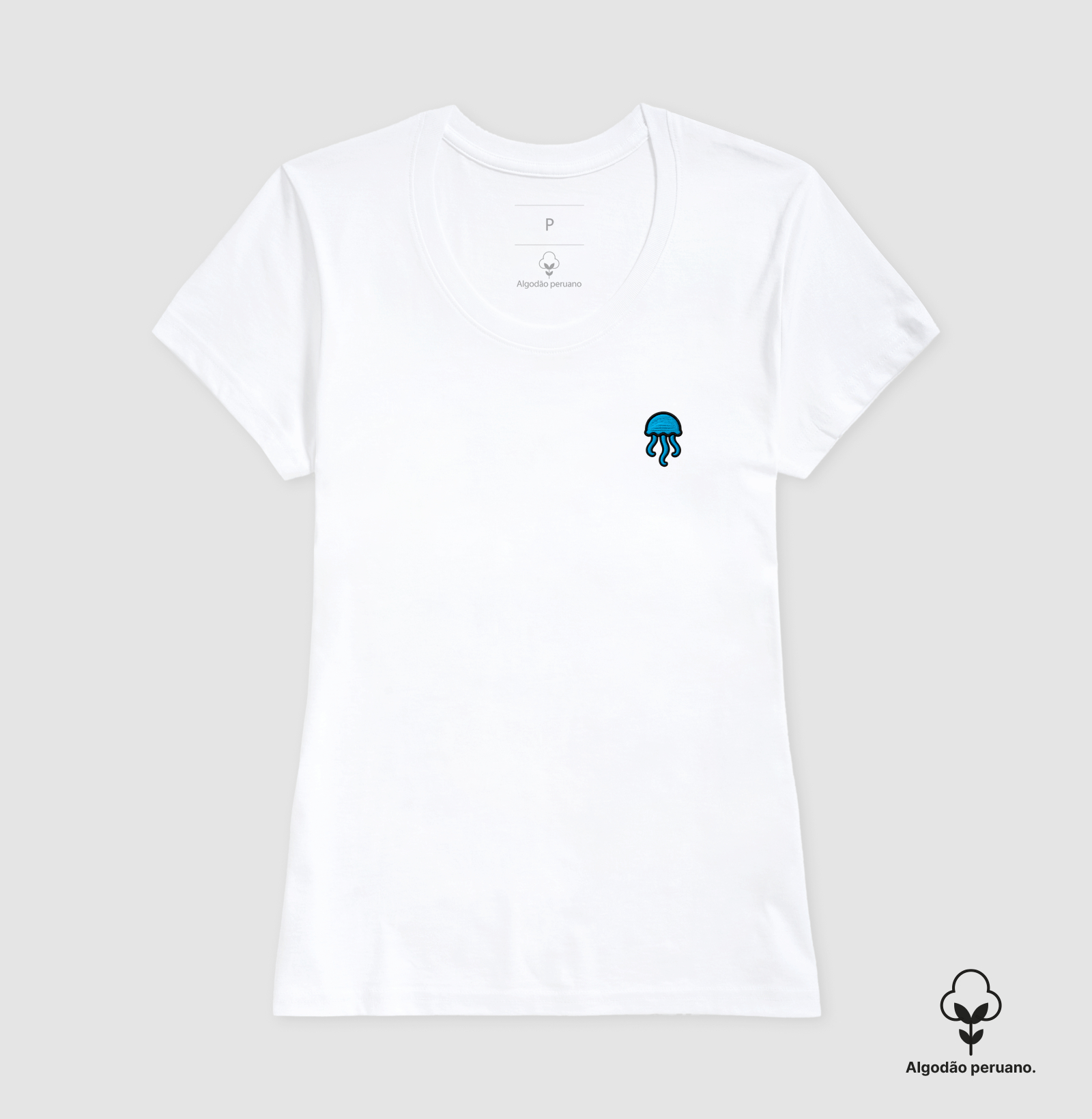 Camiseta Algodão Peruano - Raia Nove - Água-viva - Imagem 3