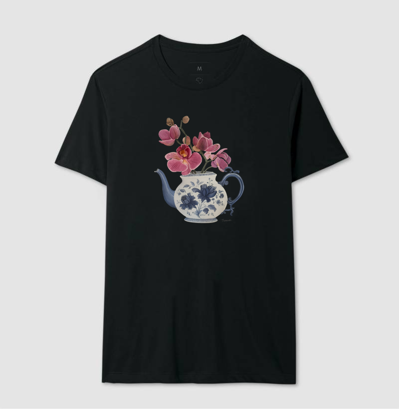 Camiseta Vaso Floral com Orquideas TAANA - Imagem 2