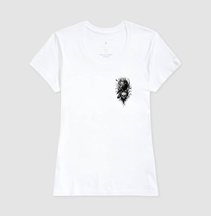 Huginn Caveira Lua Cheia Minimalista - Imagem 6