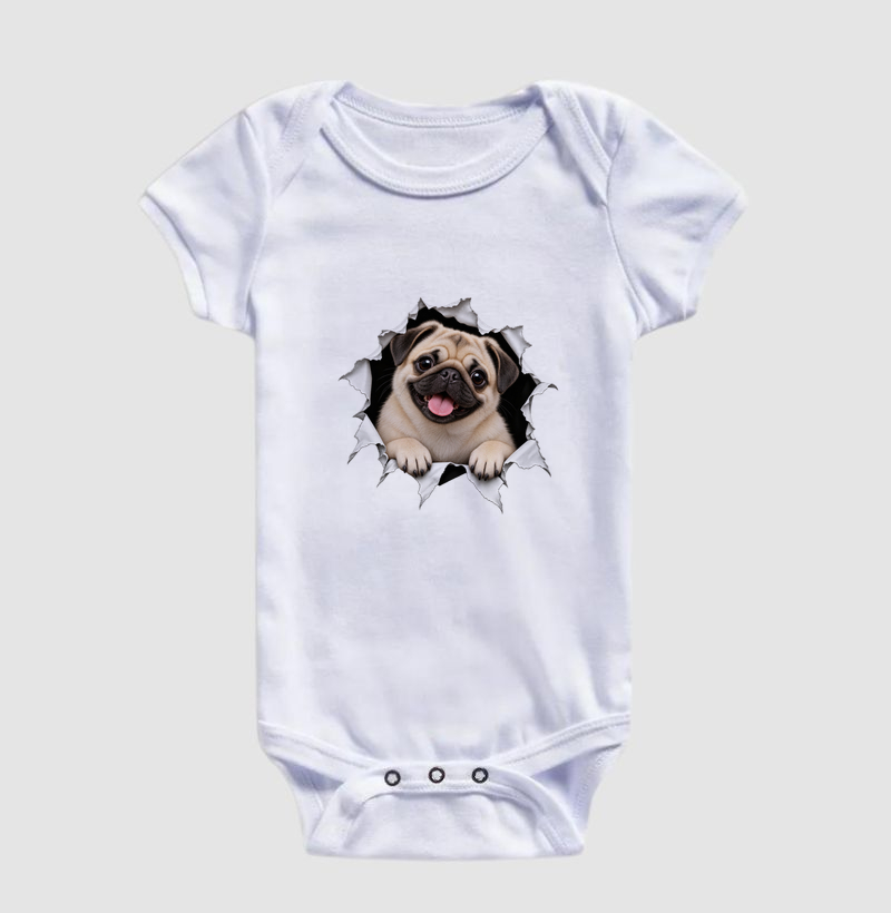 Pug Saindo da Camiseta - Imagem 3