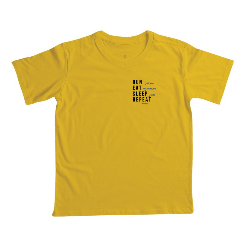 Camiseta Infantil Run (Strava). Eat. Sleep. Repeat. - Imagem 7
