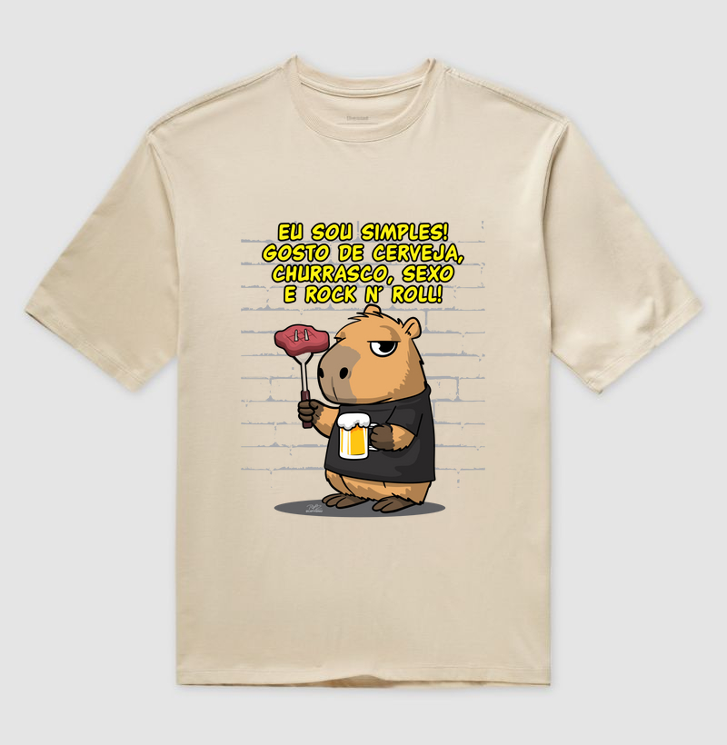 Camiseta Capivara rock simples - Imagem 3
