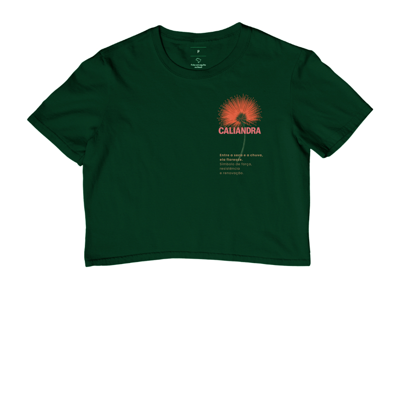 Camiseta Branca Caliandra Flor do Cerrado 100% Algodão - Imagem 5
