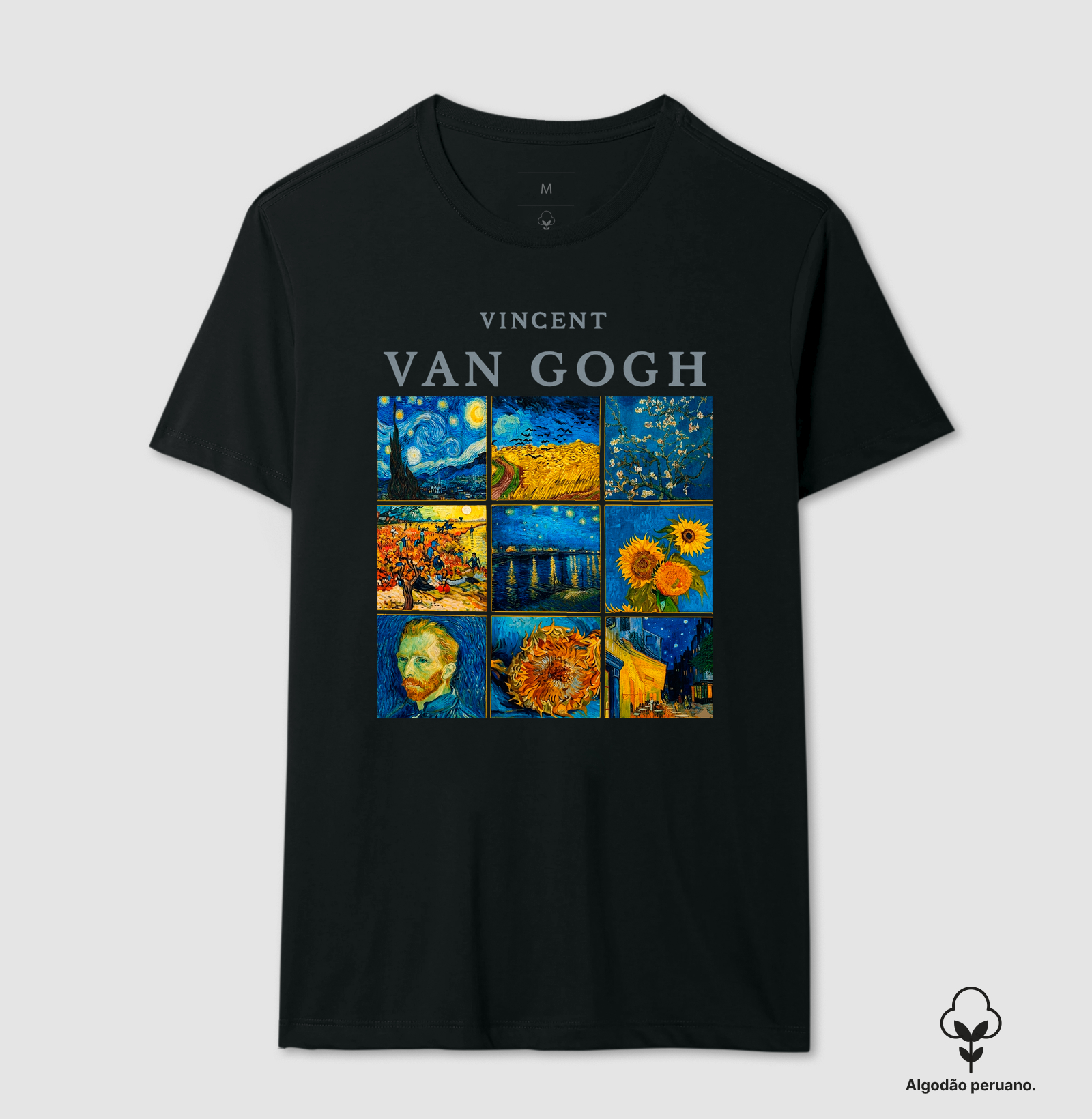 Camiseta Vincent van Gogh Fine Art Algodão Peruano  - Imagem 2