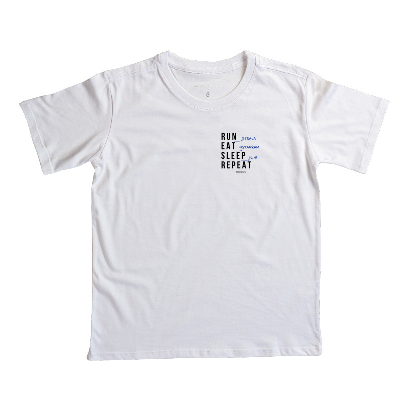 Camiseta Infantil Run (Strava). Eat. Sleep. Repeat. - Imagem 2