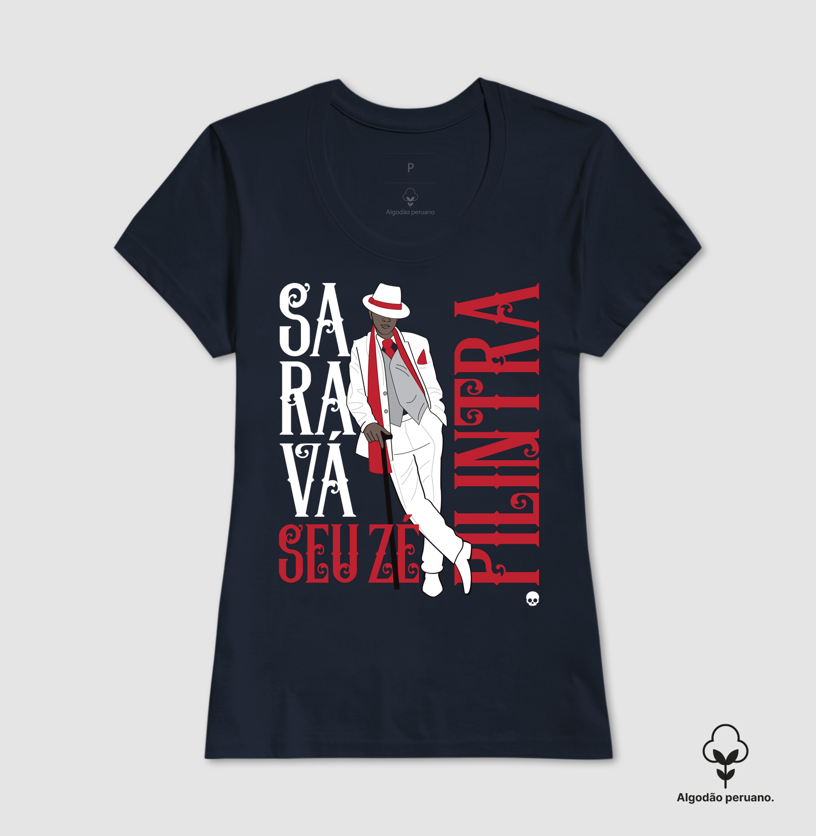 Camiseta Umbanda Saravá Seu Zé Pilintra - Em Algodão Peruano - Imagem 6