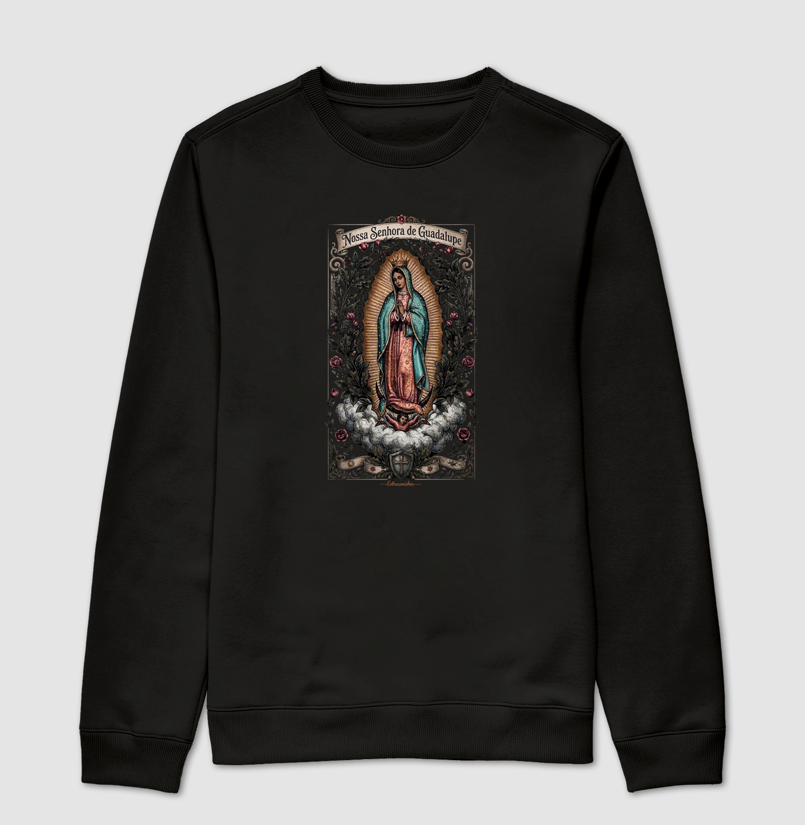 Camiseta Nossa Senhora de Guadalupe (Arte Sacra Vintage Ilustrada) - Imagem 3