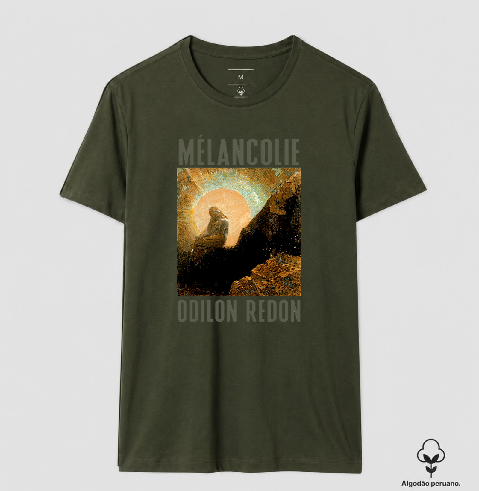 Camiseta Odilon Redon Mélancolie Algodão Peruano Tanguis - Imagem 3