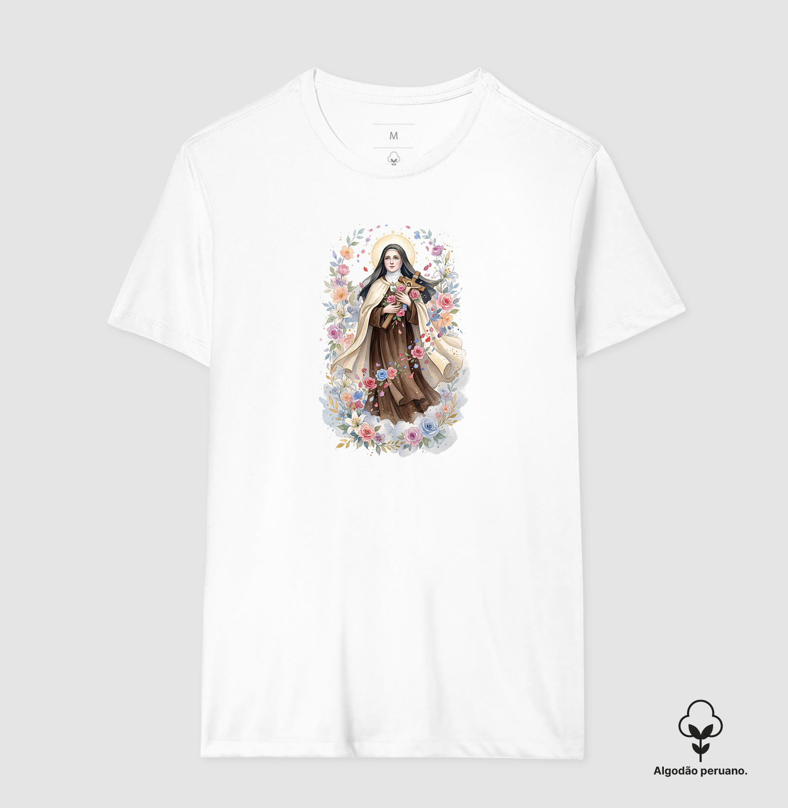 Santa Teresinha do Menino Jesus - Chuva de Rosas - Aquarela - Imagem 2