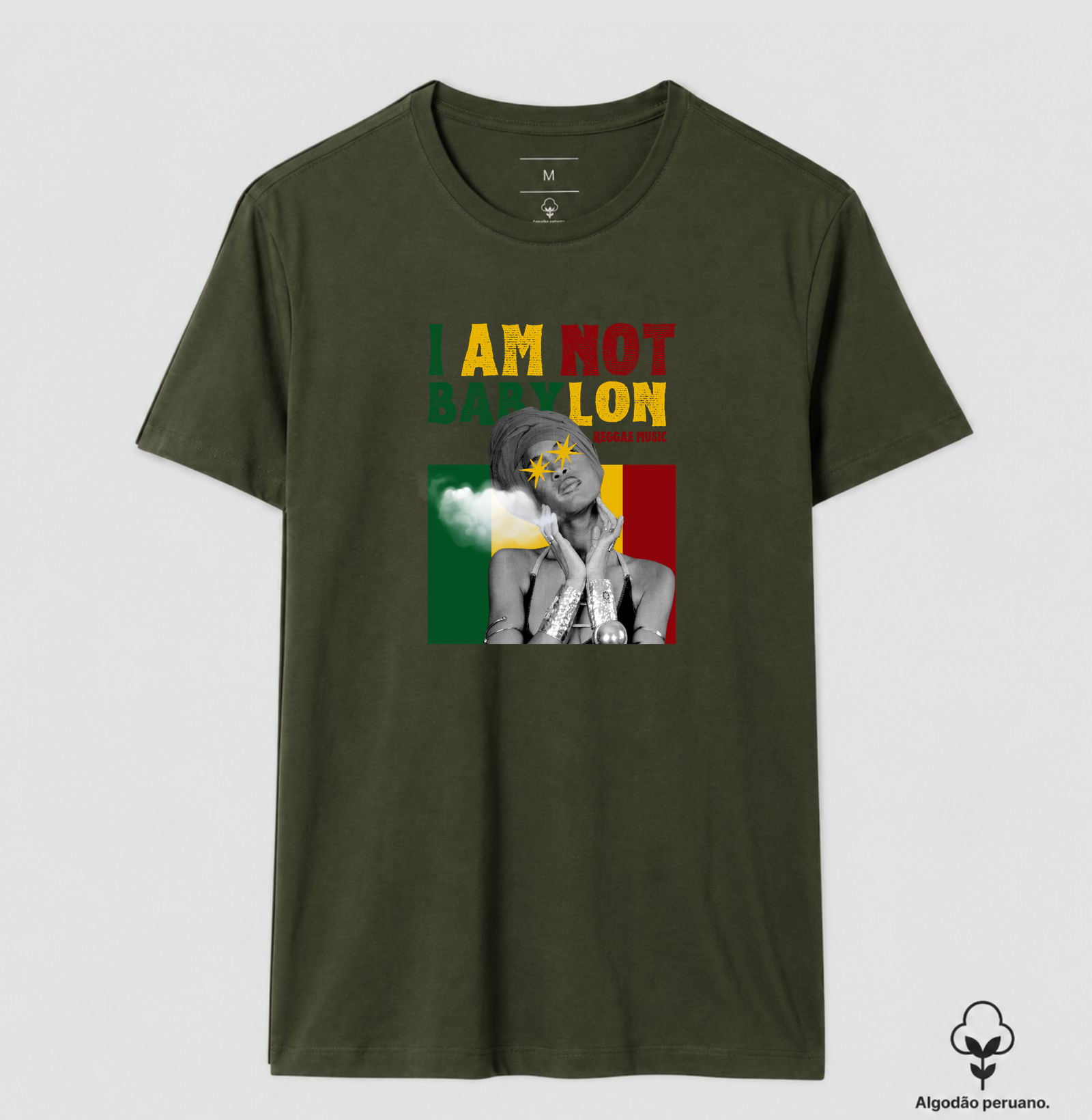 Camiseta Oversized  I Am Not Babylon!  Coleção Reggae. Unissex. Algodão Premium. - Imagem 9