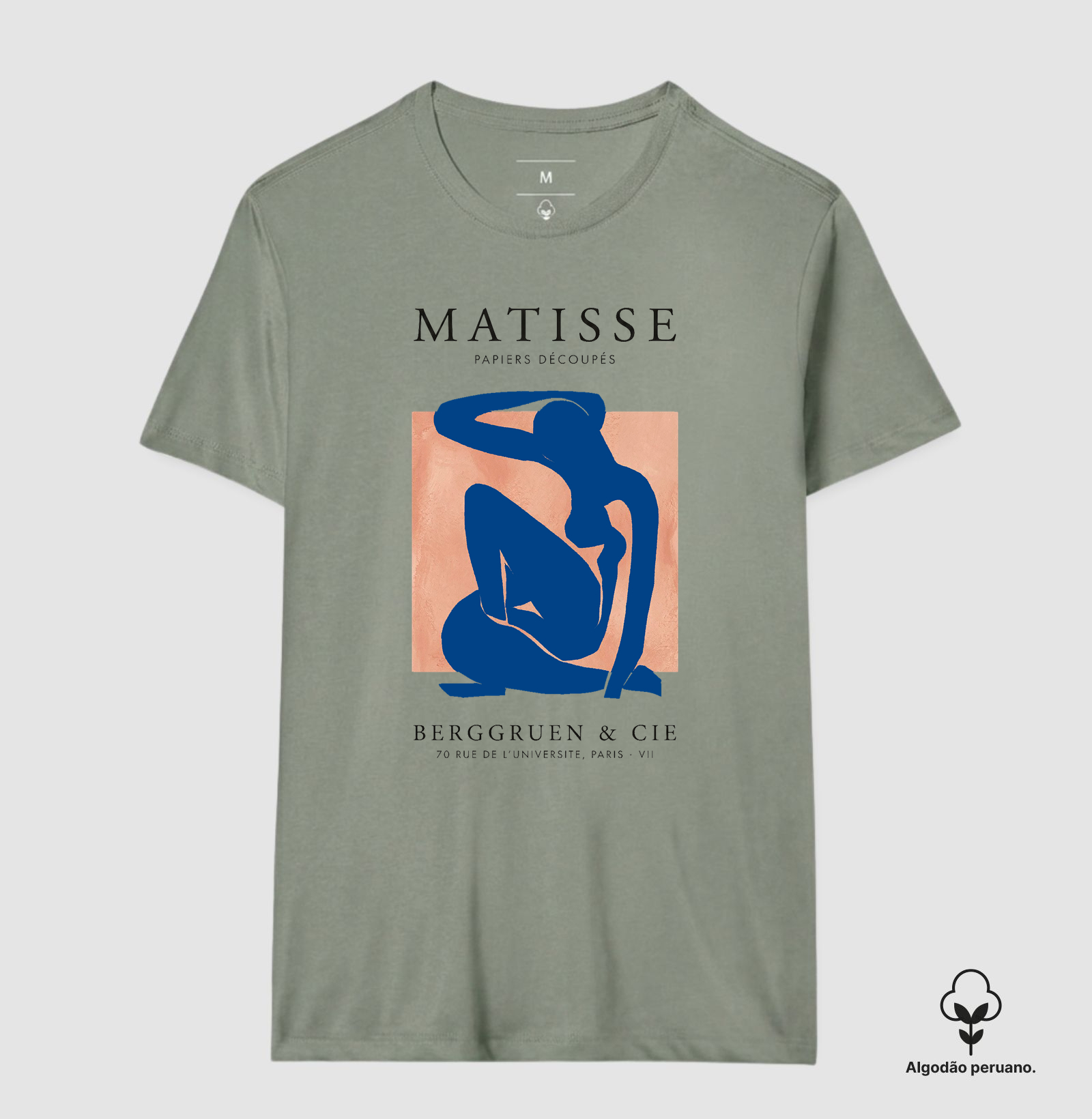 Camiseta Henri Matisse Nu Azul Berggruen Paris Algodão Premium Tanguis - Imagem 3
