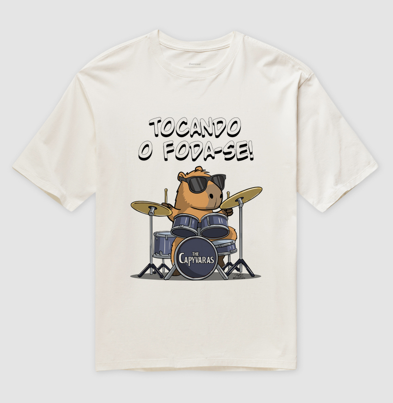 Camiseta Capivara Tocando o Foda-se - Imagem 4