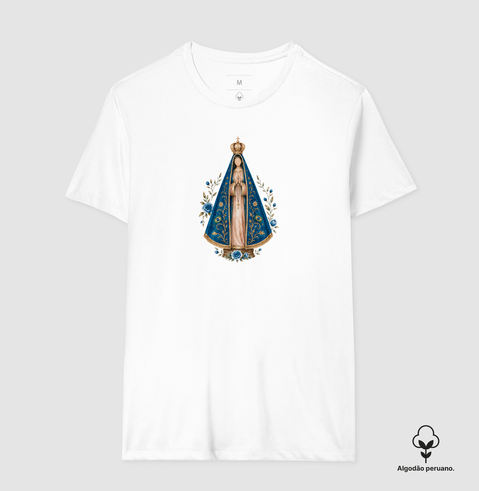 Tshirt N. Sra Aparecida Aquarela - Premium - Imagem 7