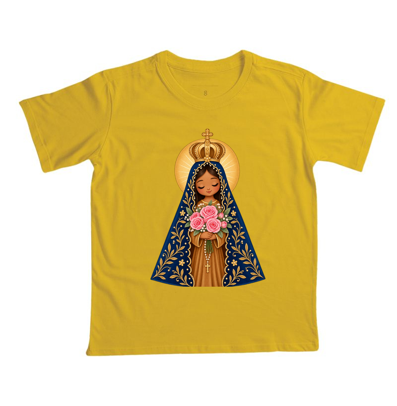 Nossa Senhora Aparecida com Flores - Baby - Imagem 3