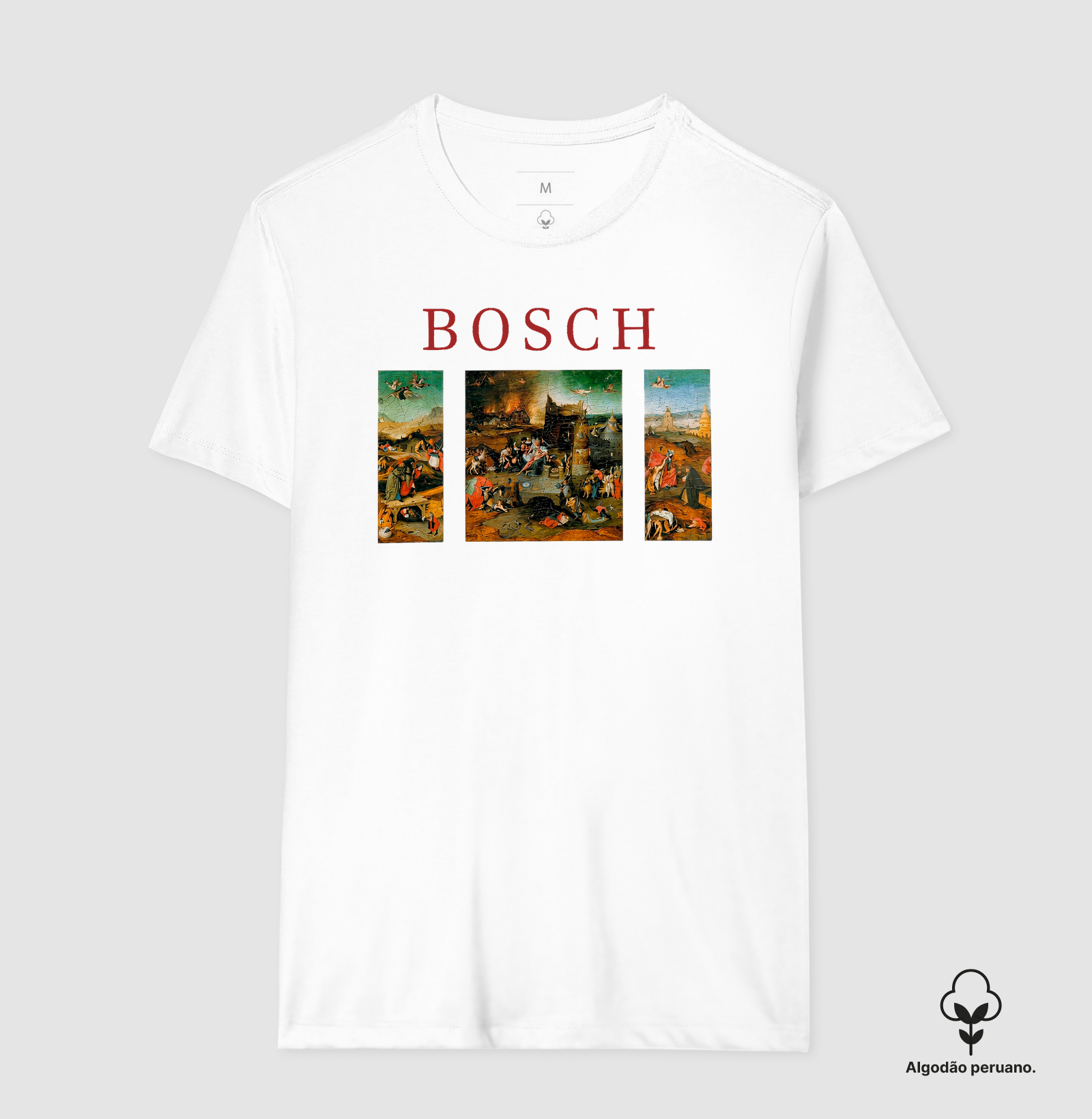 Camiseta Algodão Peruano Hieronymus Bosch As Tentações De Santo Antão - Imagem 5