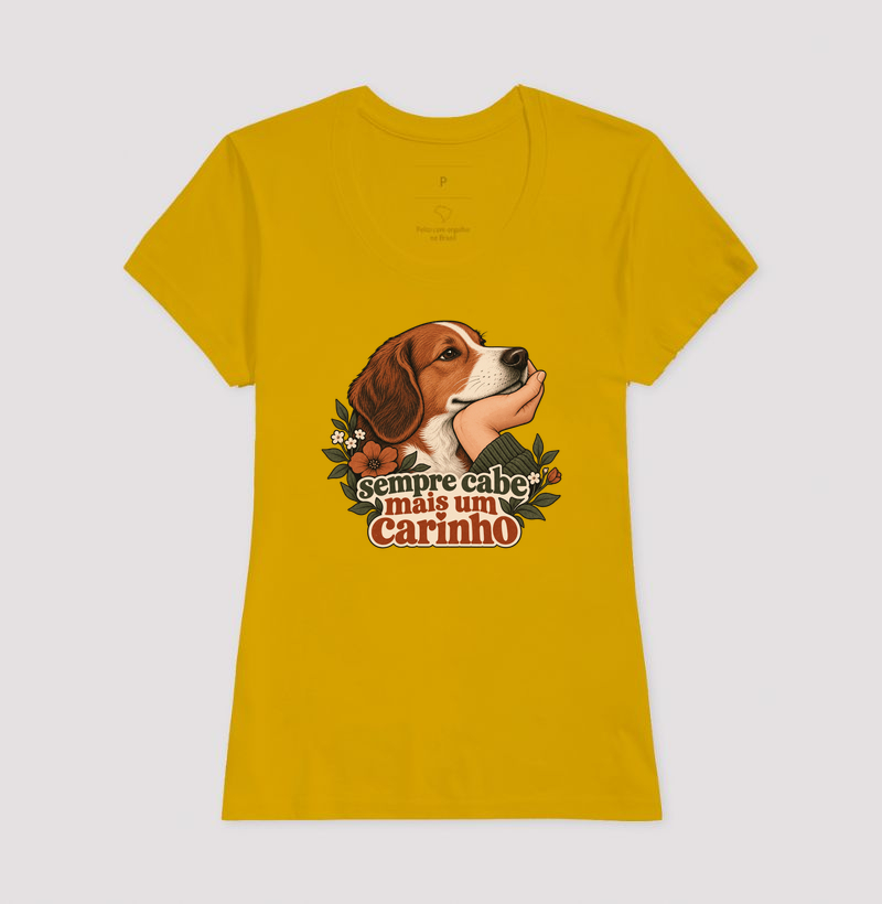 Camiseta Cachorro Carinho "sempre cabe mais um carinho" | Pelo & Pano - Imagem 15