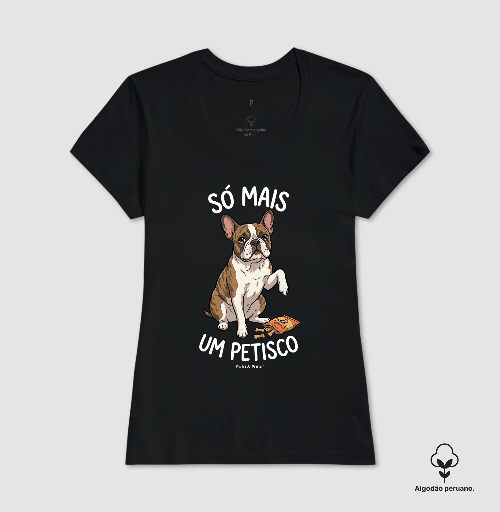 CAMISETA ALGODÃO PERUANO BULLDOGUE PETISCO - Imagem 5
